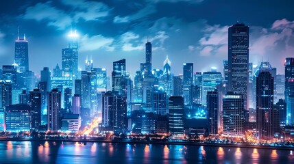 Poster - A city background in the urban environment.