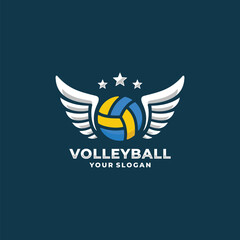 Volleyball logo vector