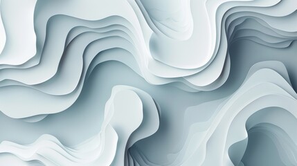 Aufkleber - A 3D abstract background with white paper cut shapes. Modern design layout for posters, flyers, and business presentations.