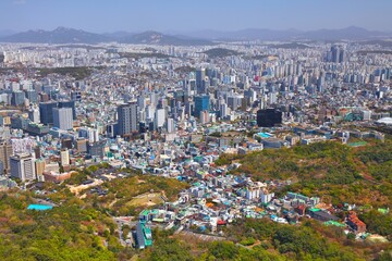 Wall Mural - Seoul cityscape in South Korea