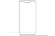 © Shemol - Continuous one line art smartphone touch screen gadget modern technology design outline vector illustration