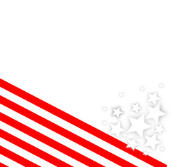 Poster - American star and US flag logo design icon isolated on transparent background