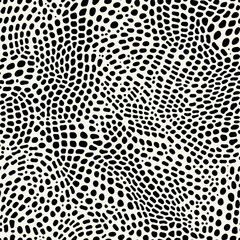 Wall Mural - vector seamless pattern. abstract dotted texture. monochrome warped surface. creative spotty backgro