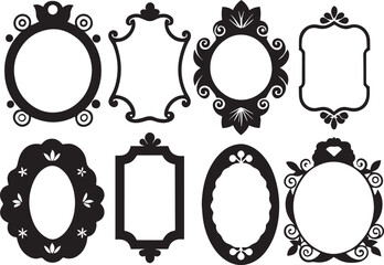 Set frames. Hand drawn vector illustration