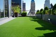 artificial turf on a residential rooftop terrace