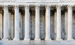 Supreme Court in Washington Row of Ionic marble columns, Generative AI