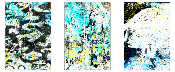 Poster - Vector set seamless pattern grunge textured abstract grunge texture splash multicolor splatter Transparent  background.