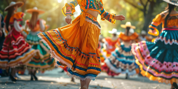 National Hispanic heritage month. Spanish culture celebration dance with great outfit