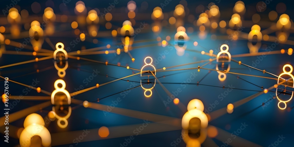 A network diagram showing interconnected business elements like ...