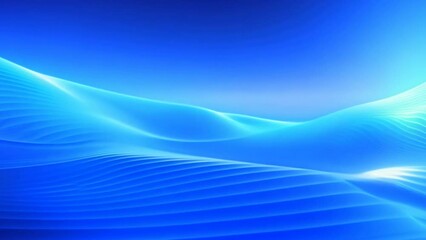 Aufkleber - Blue Swirls of Energy: Abstract Waves in Smooth Motion
