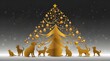 Christmas greeting card Santa Klaus hat wolf businessman banner ornaments  geneative ai 