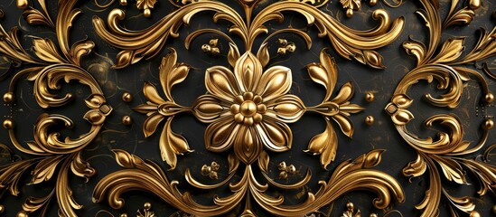 Sticker - Luxurious gold pattern design for various applications in interior decoration