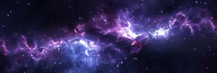 a purple and blue galaxy with many stars