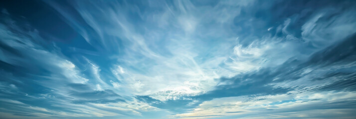Wall Mural - The sky is blue with white clouds