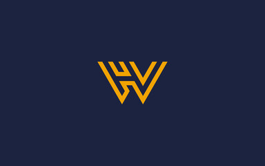 letter wh or hw logo icon design vector design template inspiration