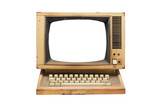 Fototapeta Panele - A vintage retro personal computer monitor