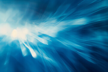 Poster - simple light is blue, in the style of blurred imagery, low bitrate