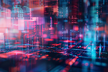 abstract business and computer