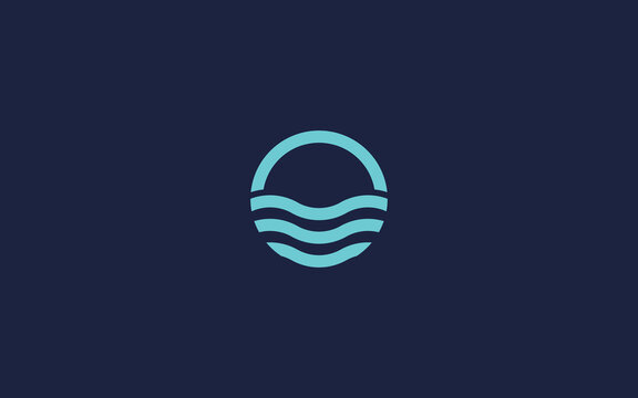letter o with waves logo icon design vector design template inspiration