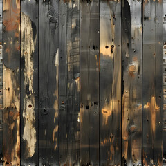 Wall Mural - thin wood panels ruined by age, texture, dark wood