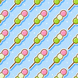 Seamless pattern with hanami dango (three colour dumplings) - cute cartoon background for Your design