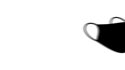 Poster - Animation set, mask symbol. Animations: transparency, zooms, transition top to down, transition left to right, slide up to down, slide left to right