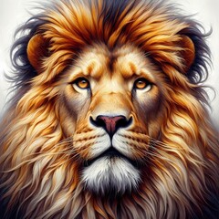 Wall Mural - lion head portrait