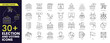 © Iconic Space - Election and voting Editable Stroke icon set. Containing democracy, vote, government, voting, campaign, political, ballot, candidate and president icons. Editable Outline icons vector collection