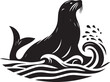 Sea Lion Silhouettes EPS Sea Lion Vector Sea Lion Clipart