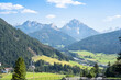 Panoramic view of idyllic Dolomites mountain, South Tyrol, Italy