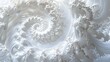 White Fractal with swirling snowy wintery style