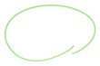 Green round brush isolated on transparent background.