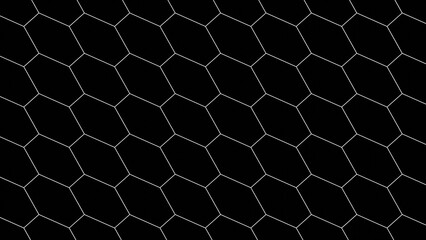 Fototapete - abstract futuristic grid hexagon wireframe neon glowing white sci-fi pattern texture
