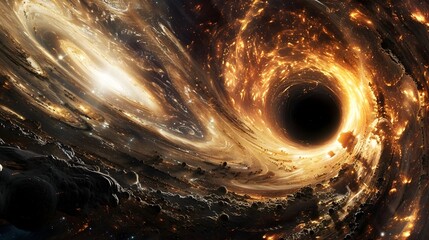 Poster - Enigmatic Vortex of a Supermassive Black Hole:Unraveling the Mysteries at the Heart of Cosmic and Astrophysical Research