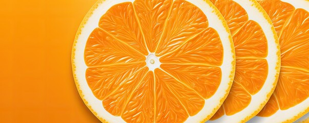 Poster - Bright orange slices create a captivating fruit background, offering a burst of color and freshness.