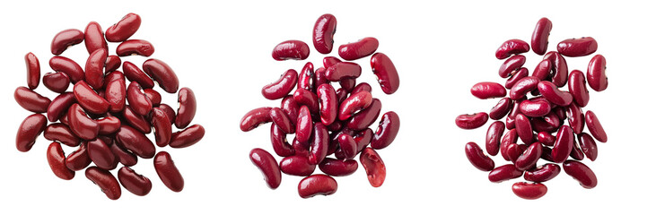 Wall Mural - Set of a kidney beans  on a transparent background 