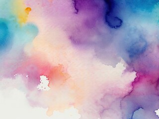 Fototapete - Abstract colorful water color for background. Digital art painting.  illustration.