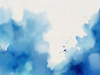 Poster - Abstract blue watercolor background for your design illustration.