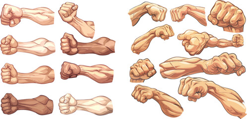 Poster - Strong arm, boxer arms muscles and strength hands hard gym