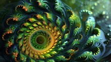 Phyllotaxis Art, Geometric Arrangement Of Leaves, Buds, Stems Or The Fruit Bases Of Plants, 16:9