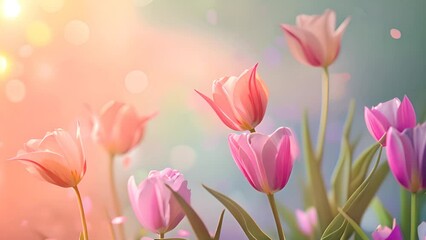 Poster - Tulip Blossoms in Soft Focus