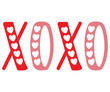 Vector of Xoxo huge and kisses sign