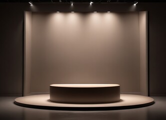 Wall Mural - empty stage with spotlight