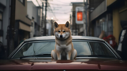  Japanese Loyalty, A Kishu in Japanese Urban Areas. generative ai