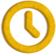 Clock Yellow Fluffy Icon