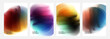 Set of blurred backgrounds. Bright color gradients. Defocused color stains for creative graphic design. Vector illustration.