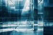 © StockUp - a shiny blue aluminum hallway