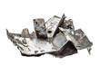 Rusty and corroded metal debris isolated on transparent background