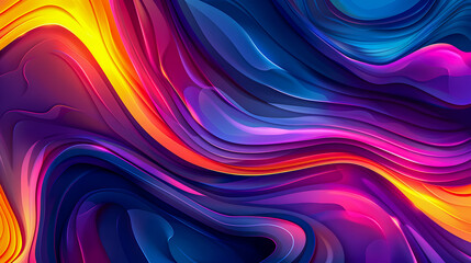 Poster - Vibrant swirl of colors ranging from warm oranges to cool blues.