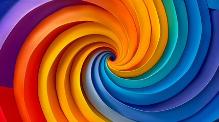 Poster - Vibrant swirl of colors ranging from warm oranges to cool blues.
